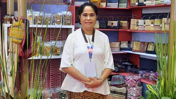 Ketua Dekranasda Kabupaten Malaka, drg.Maria Martina Nahak, M.Biomed. 
Foto: Hery Klau/Kominfo