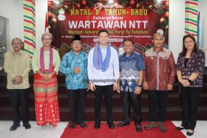 Pj. Wali Kota Hadiri Syukuran Natal dan Tahun Baru Keluarga Besar Wartawan NTT