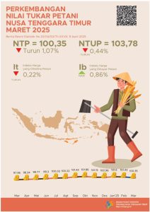 Nilai Tukar Petani NTT Turun 1,07 Persen pada Maret 2025