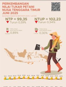 NTT Catat Penurunan Nilai Tukar Petani pada Juni 2025, Sebesar 99,35